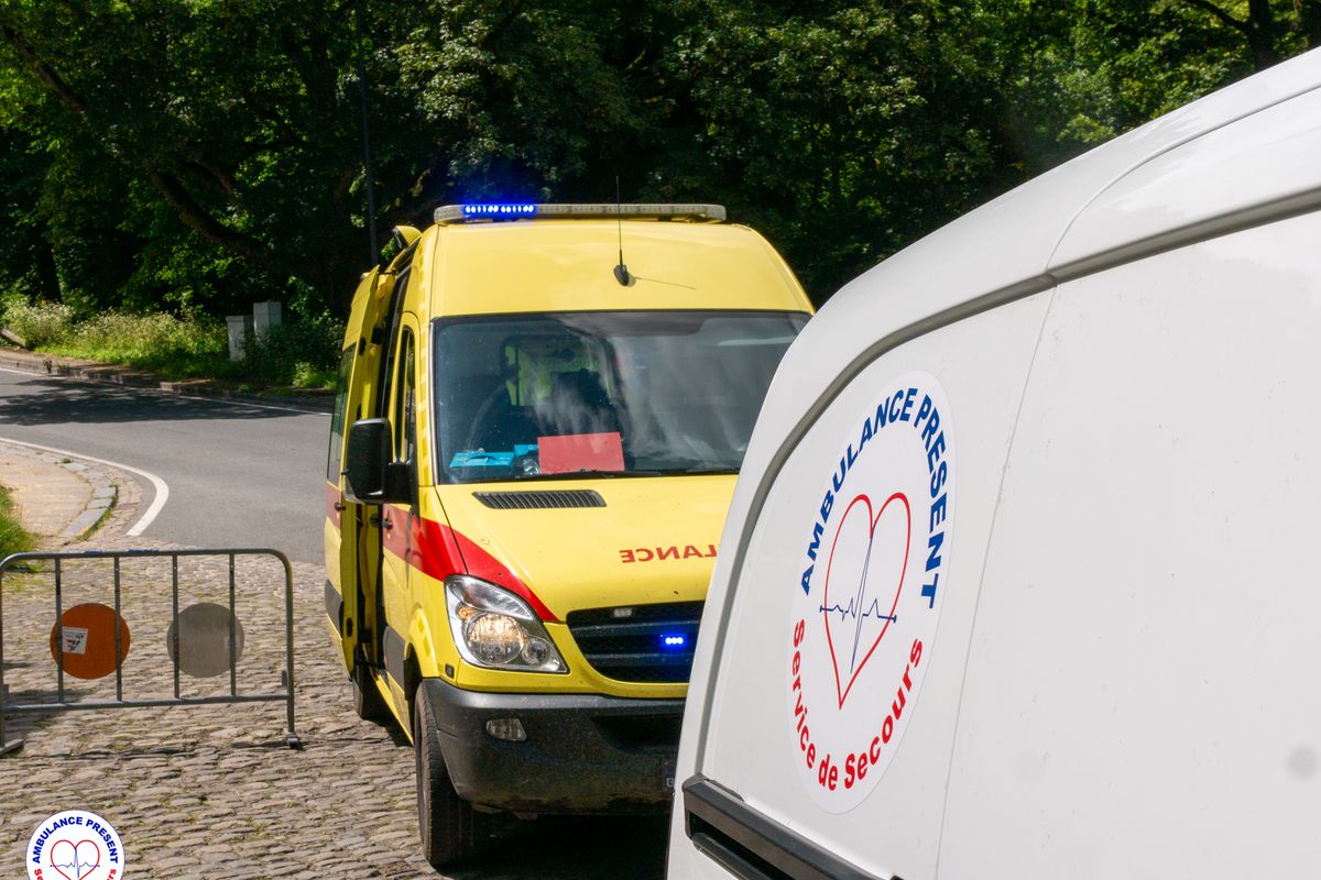 Dispositif de secours sur un evenement sportif en Belgique
